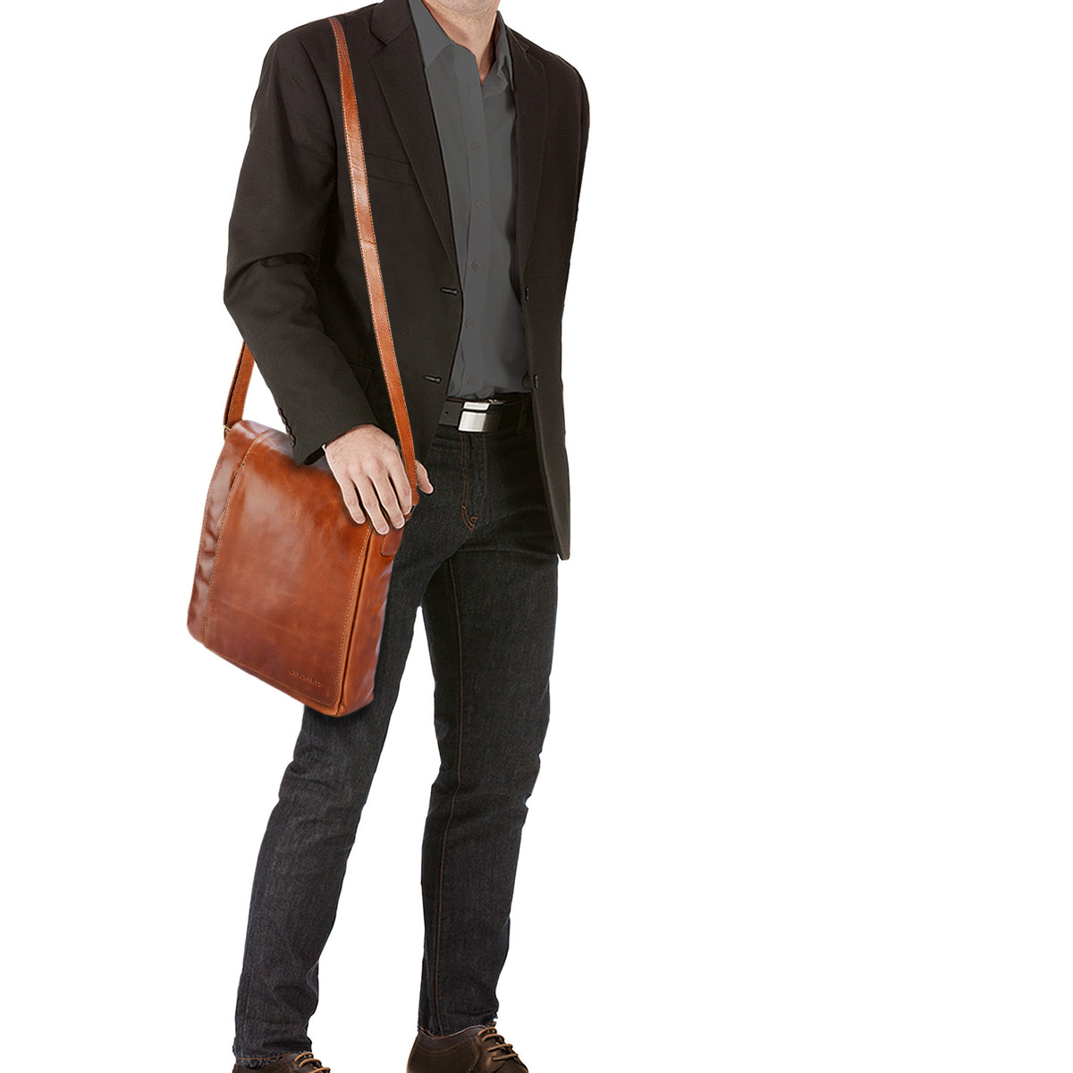 Leder Cross Body Bag Vintage