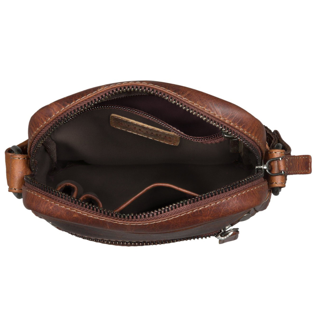 Kleine Leder Festivaltasche braun