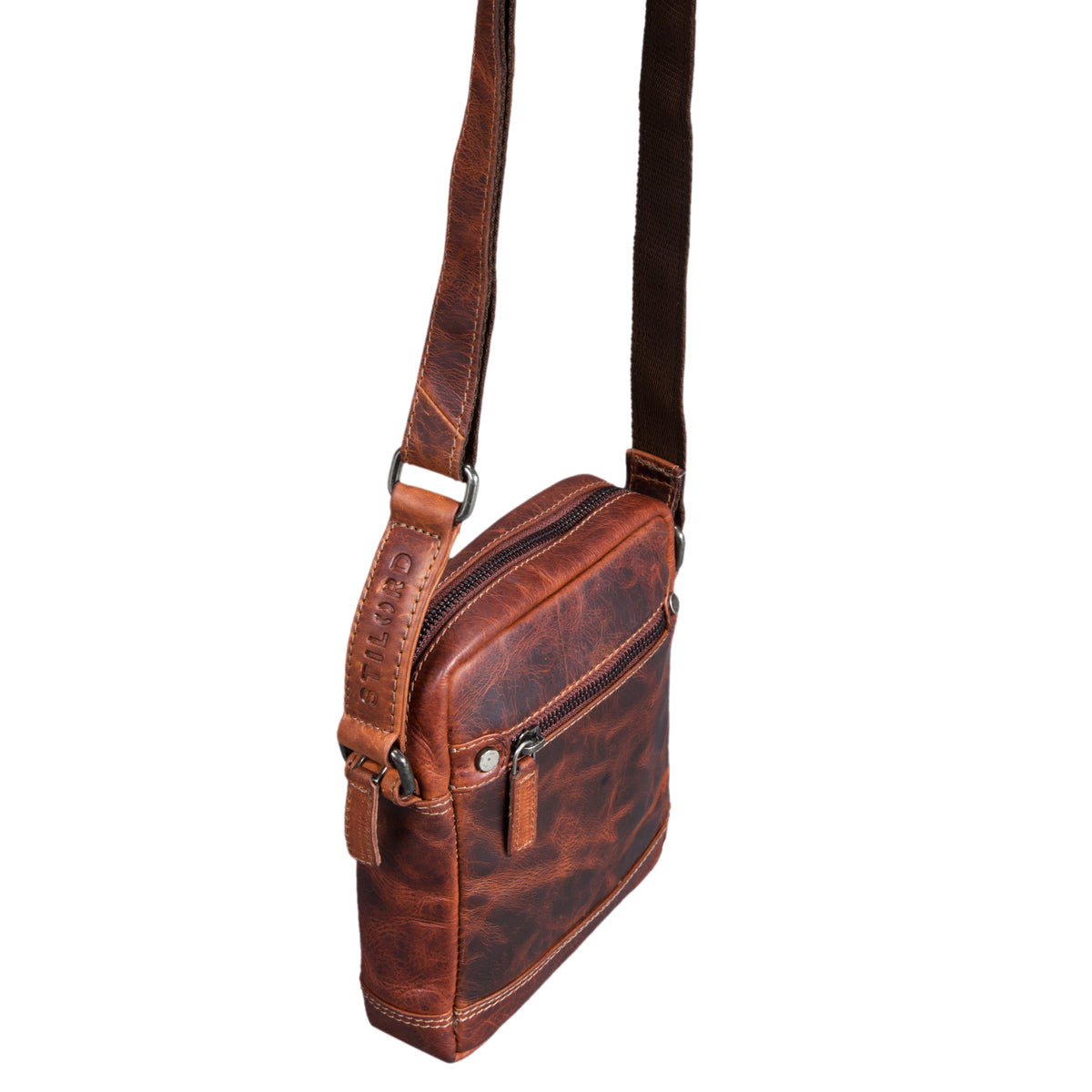 Leder Herrenhandtasche Vintage braun