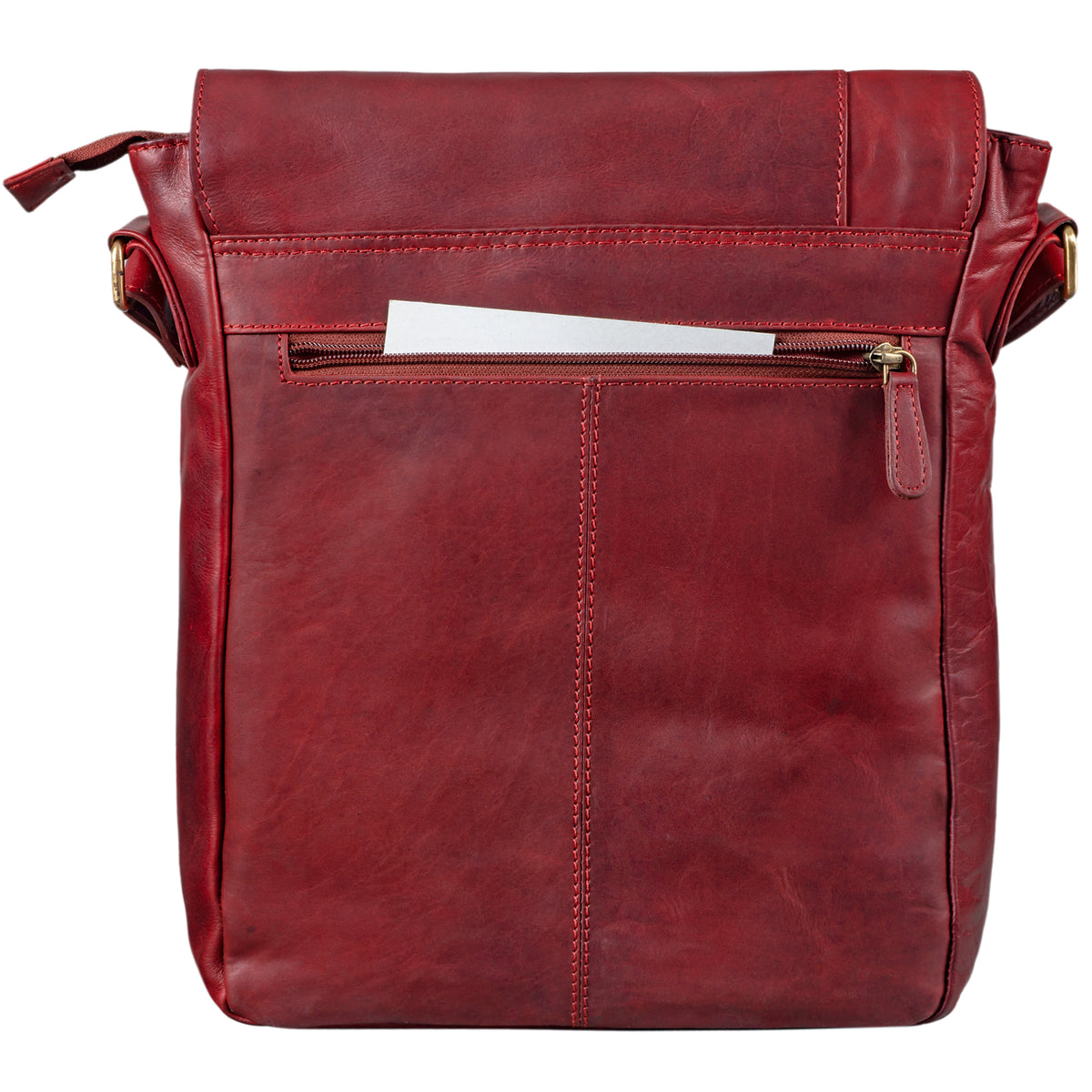 Freizeittasche für Damen Vintage Leder rot