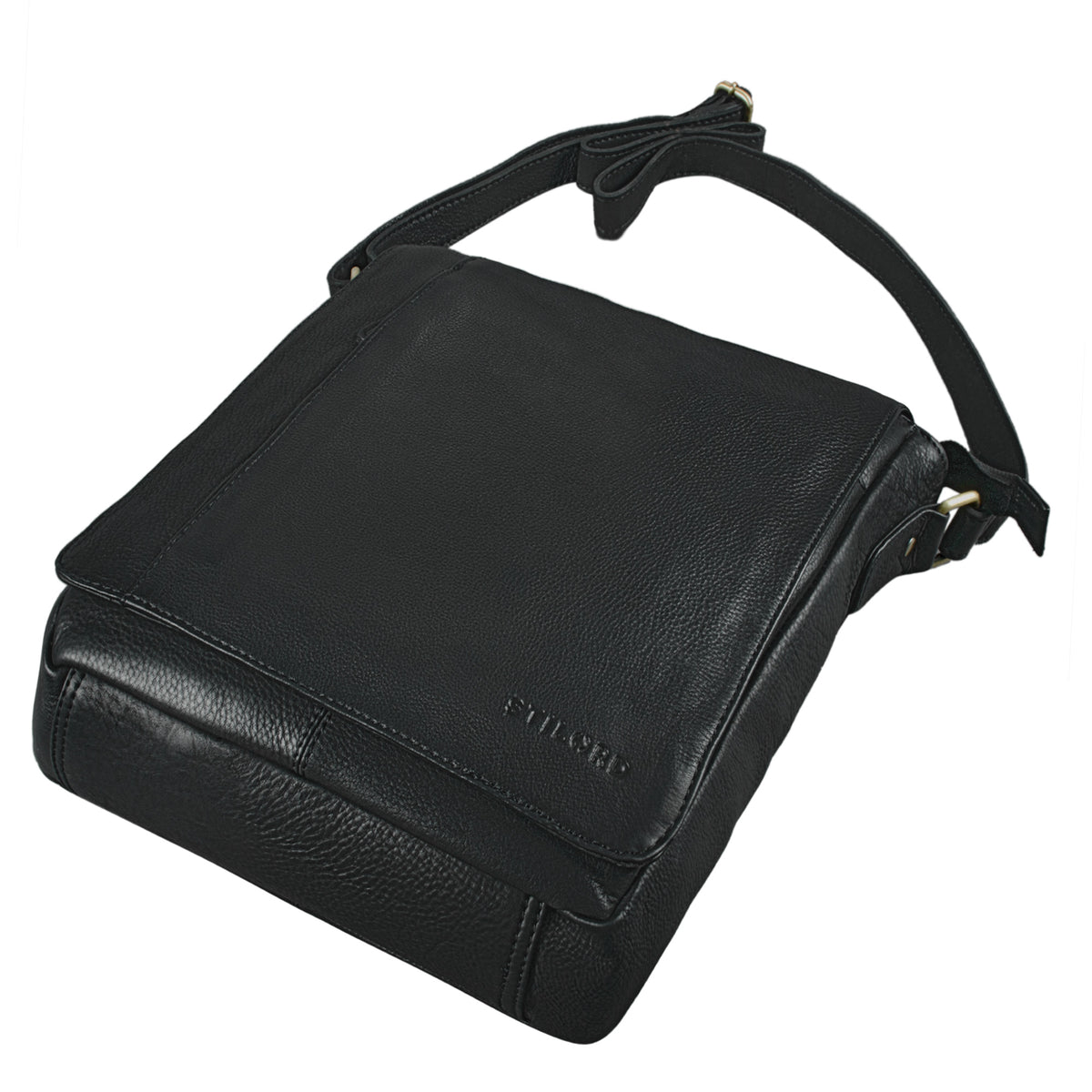 Vintage Umhängetasche Messenger Bag Herren schwarz