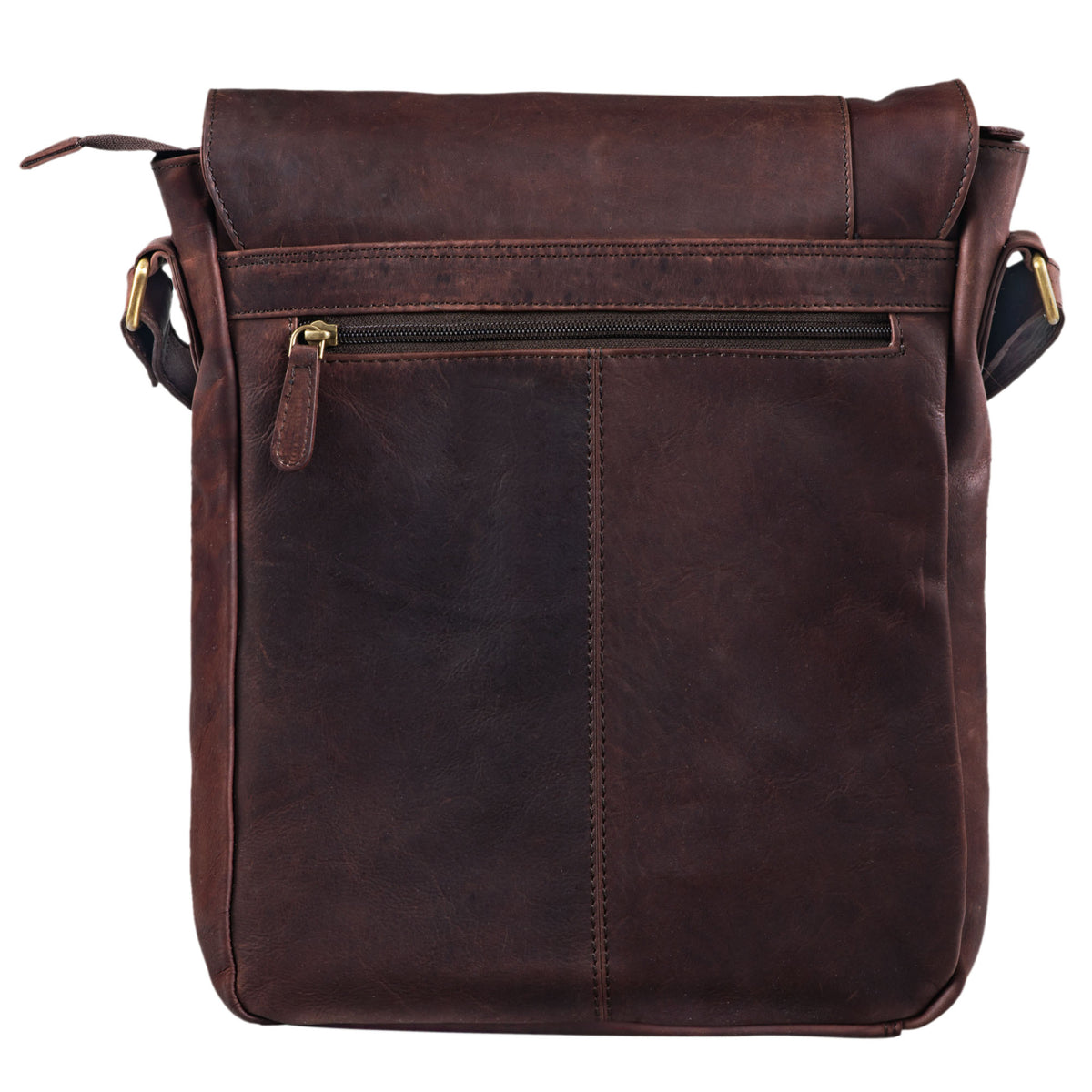 Braune Ledertasche zum Umhängen Herren mittel groß