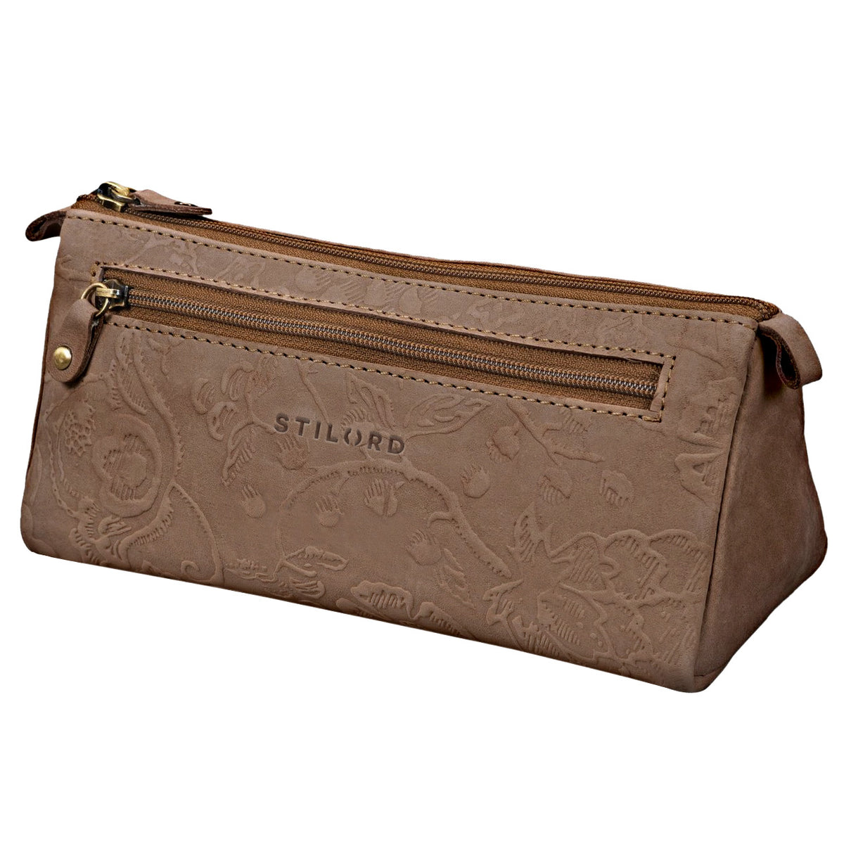 Leder Etui floral Vintage