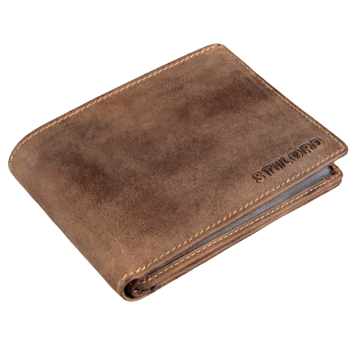 Vintage Herren Leder Portemonnaie schmal