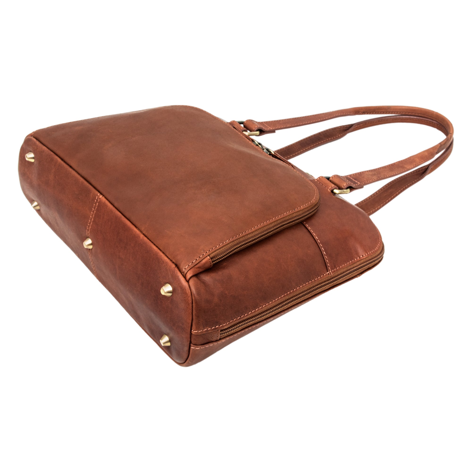 Henkelledertasche braun