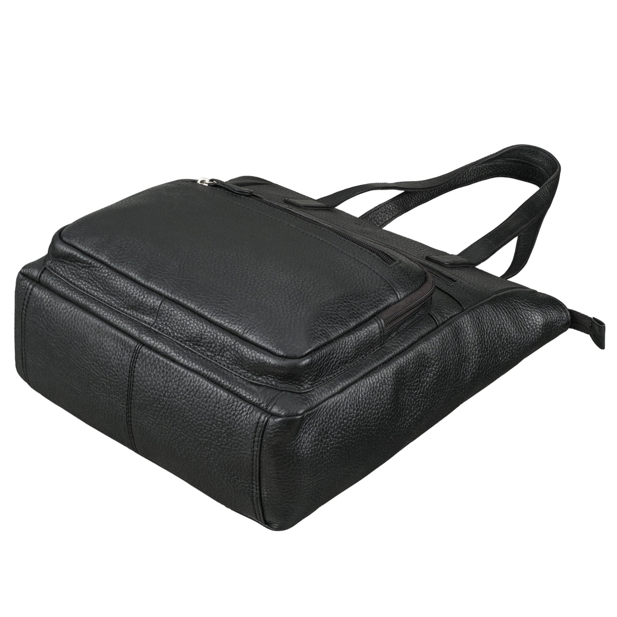 Schultertasche groß Damen Leder schwarz