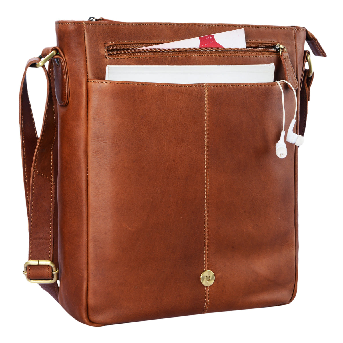 Herrenhandtasche Leder braun