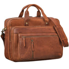 Herren Aktentasche Leder cognac
