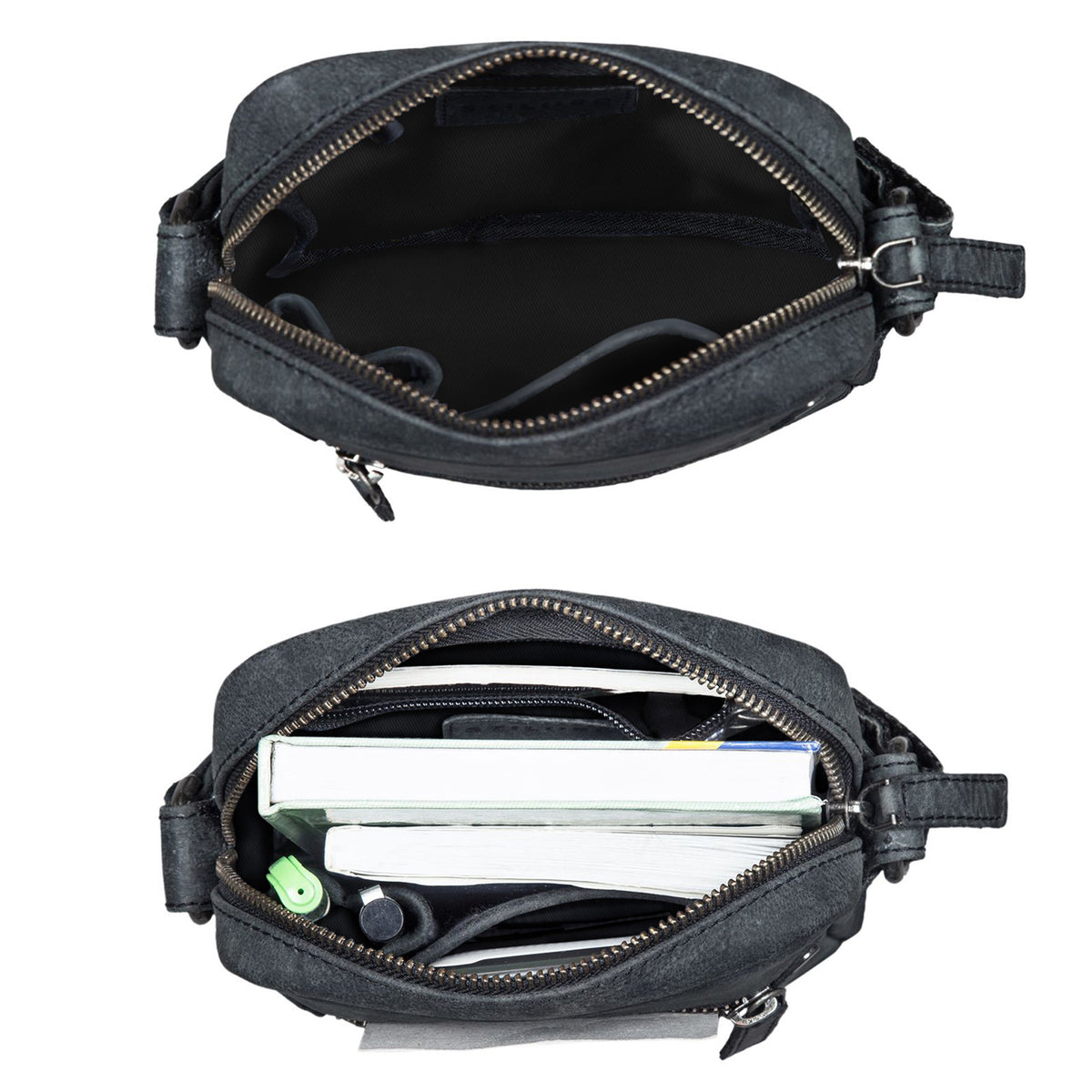 Kleine Ledertasche zum Umhängen für Männer