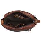 Kleine Leder Festivaltasche braun