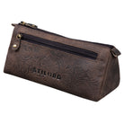 Vintage Leder Griffelrolle Frauen braun