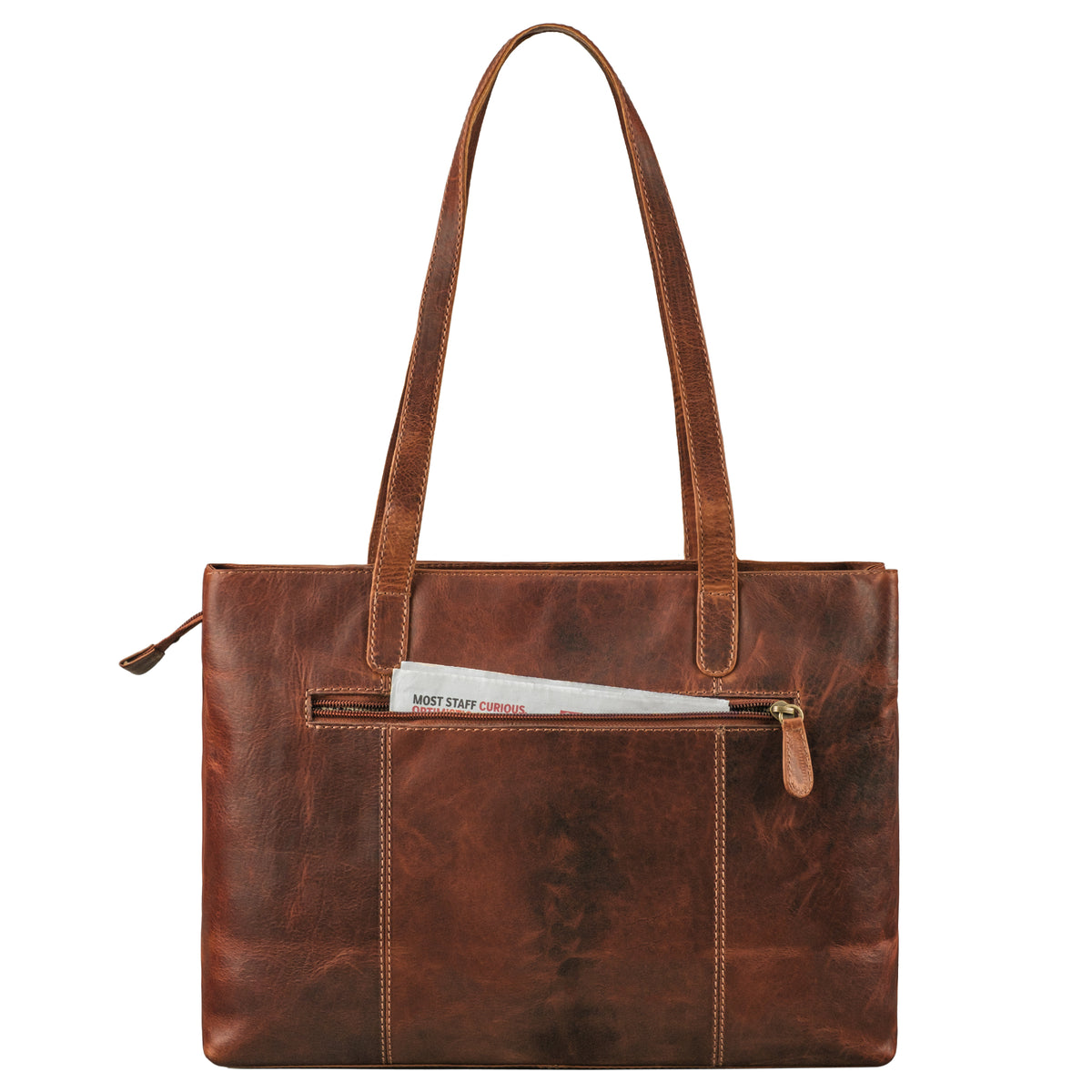 Große Tote Bag Damen Leder cognac