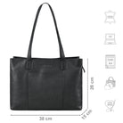Tote Bag Damen Leder groß schwarz