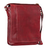 Umhängetasche Damen Retro Leder rot