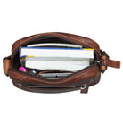 Vintage Herrenhandtasche echtes Leder braun