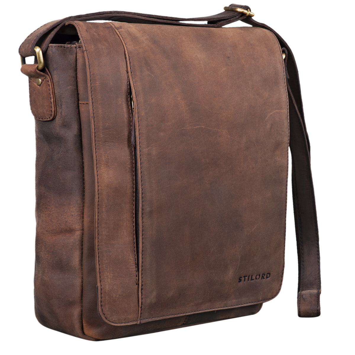 Herren Ledertasche zum Umhängen mittel groß