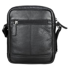 Herrentasche Leder klein schwarz