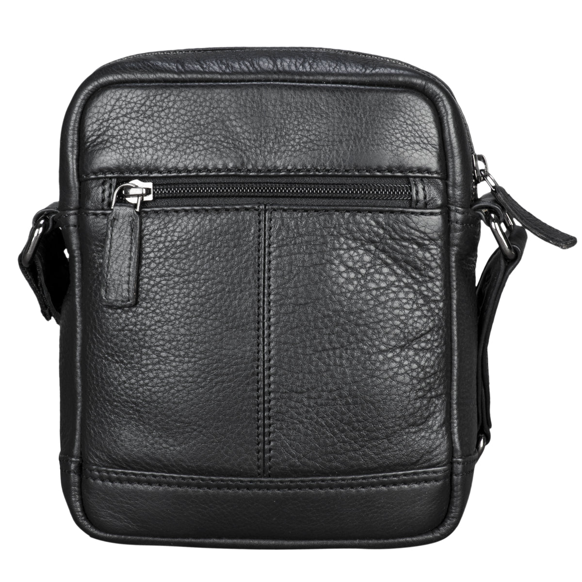 Herrentasche Leder klein schwarz