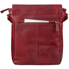 Freizeittasche für Damen Vintage Leder rot