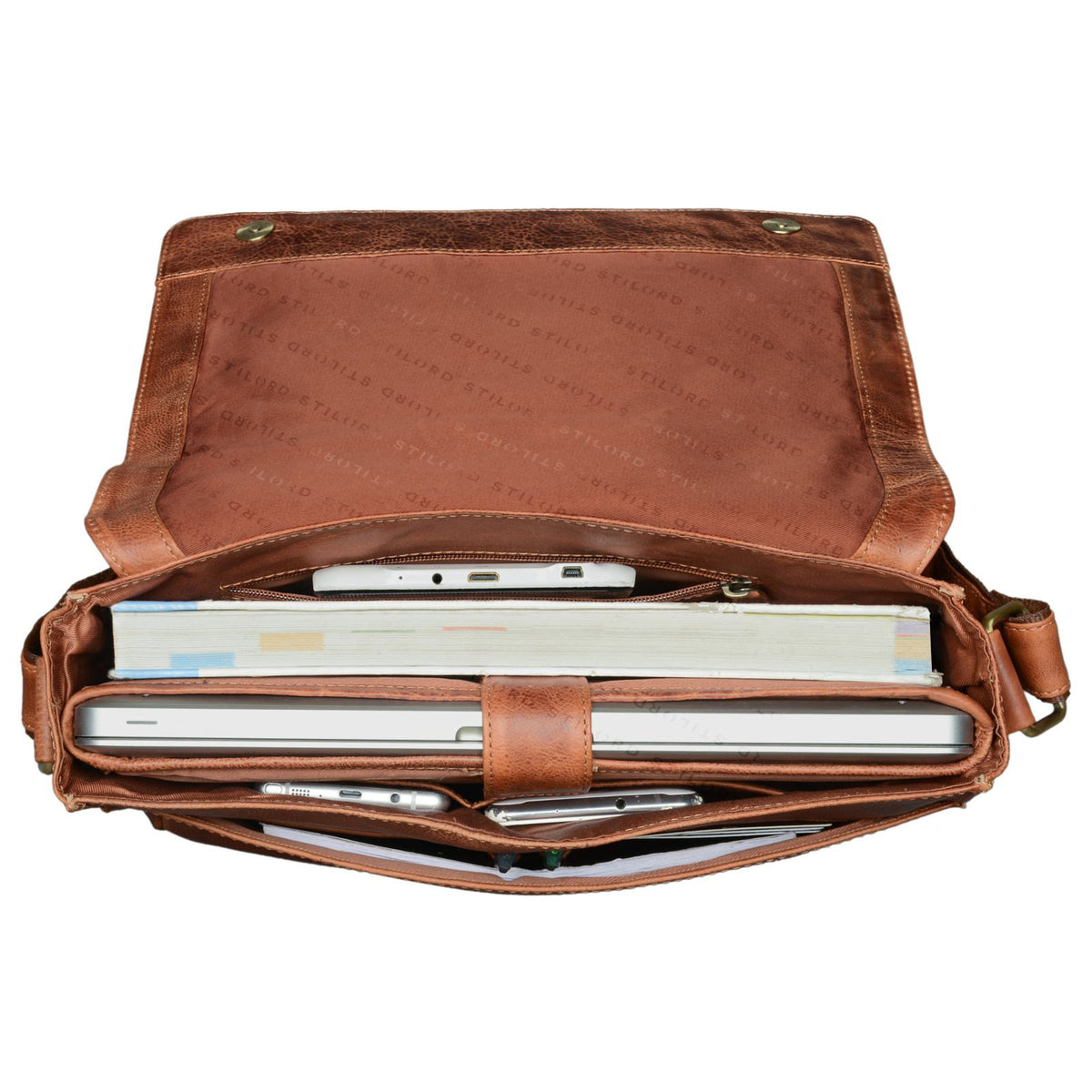 Leder Messengertasche Vintage Braun