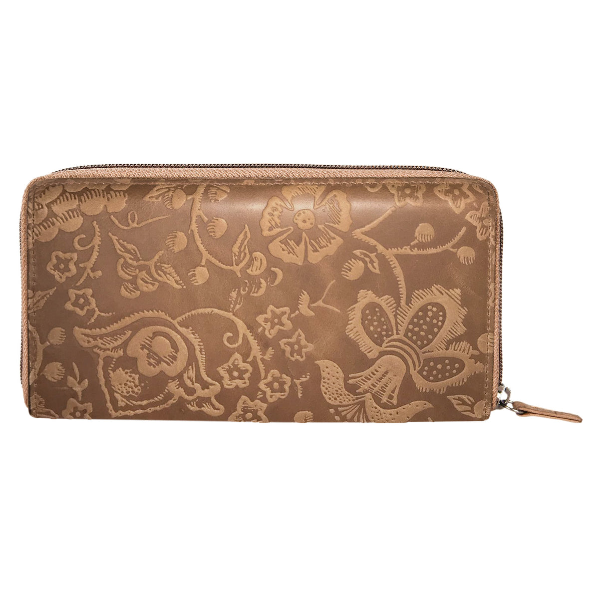 Leder Brieftasche Querformat braun