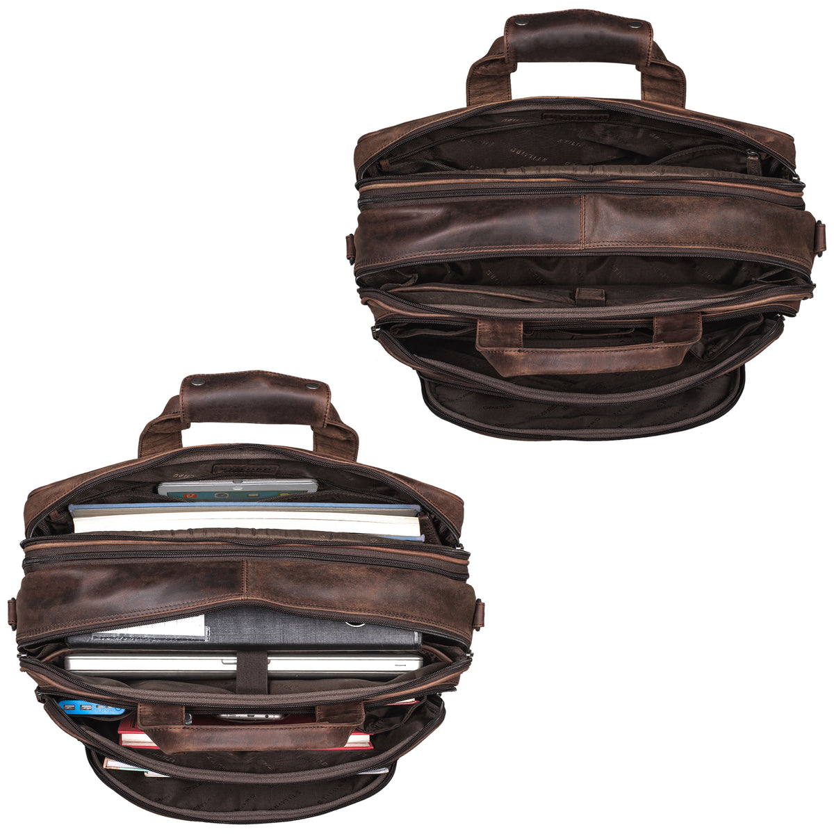 Leder Bürotasche Herren braun