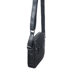 Herren Ledertasche Cross Body schwarz