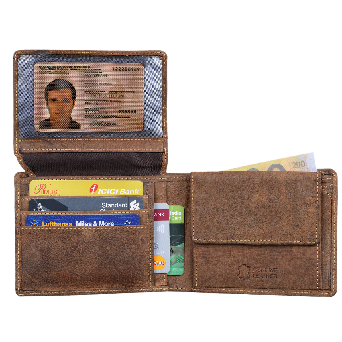 Geldbeutel Leder Herren slim