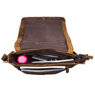 Herren Leder Handtasche Vintage braun