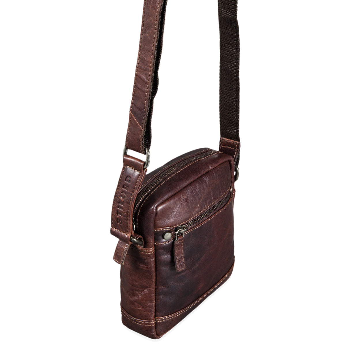 Herrentasche Leder klein dunkel braun