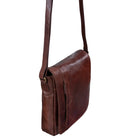 Kleine Herrentasche Leder braun