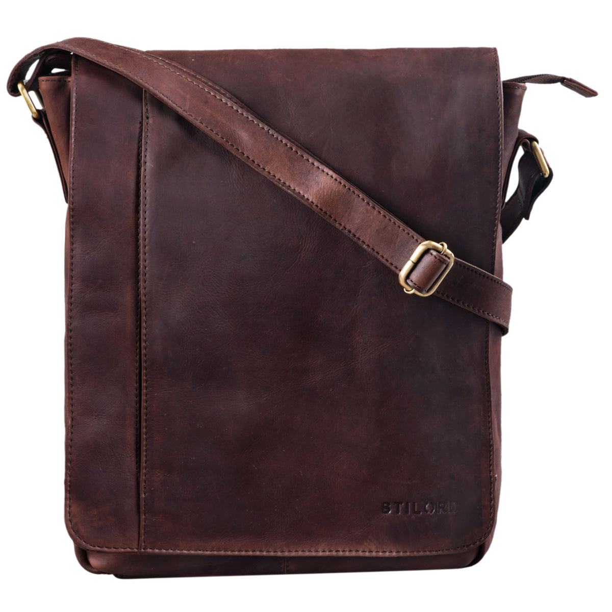 Ledertasche Schultertasche Männer braun