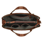 Leder Tote Bag Damen cognac