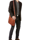 Leder Messenger Bag Vintage