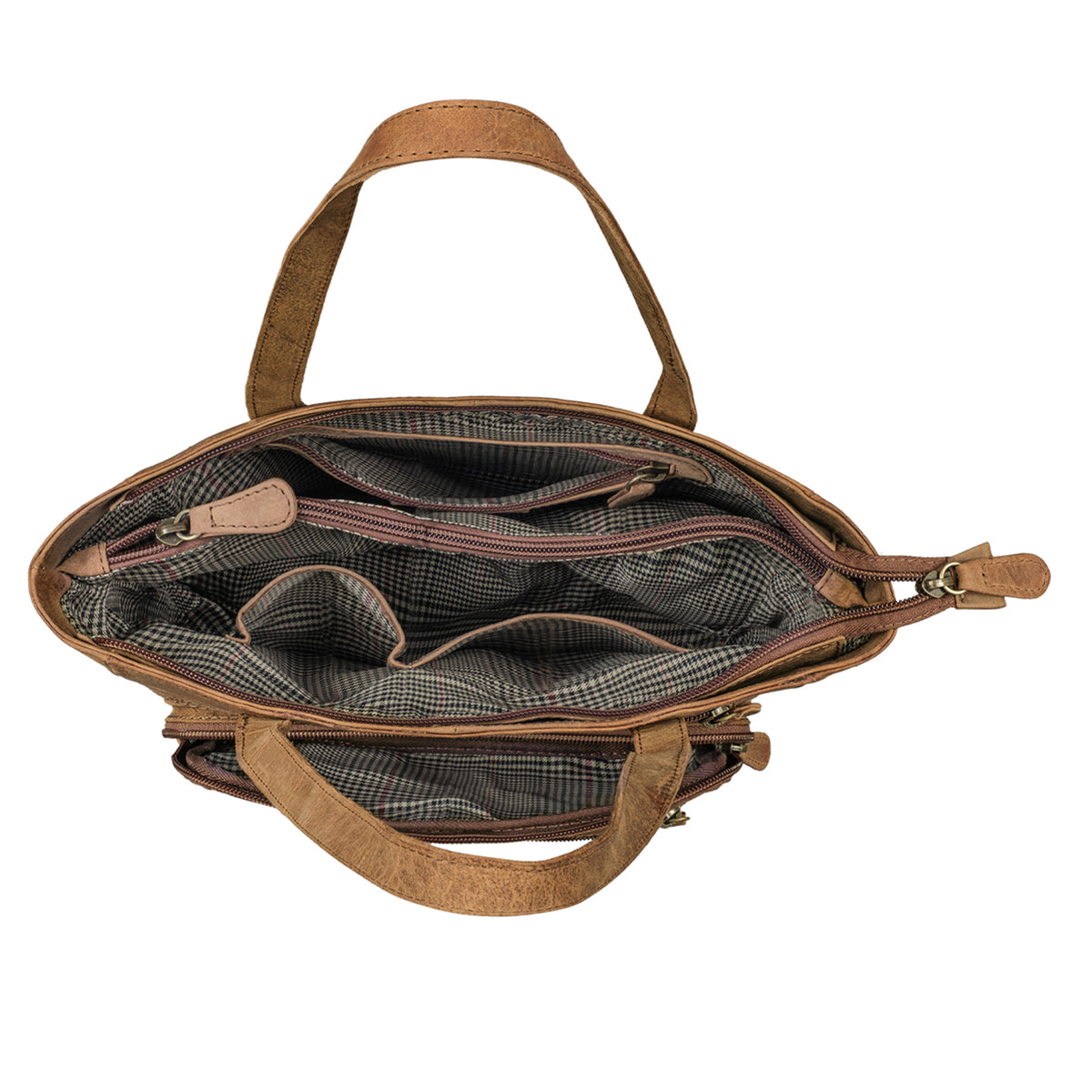 Shopper Tasche Damen Leder braun