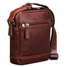 Kleine Damen Schultertasche Leder braun