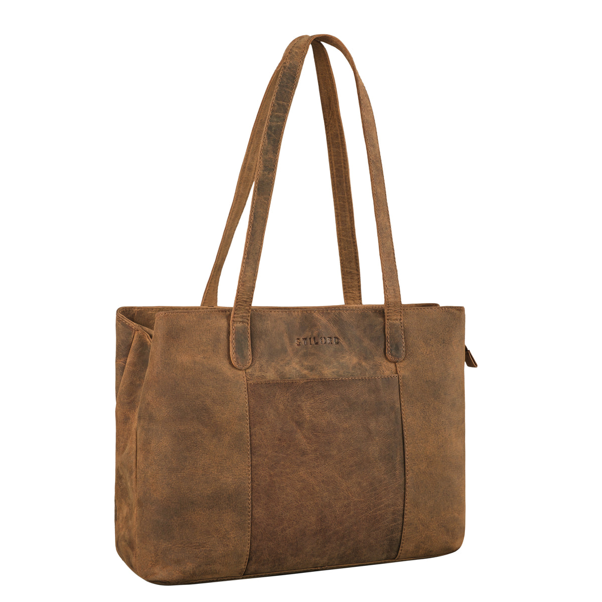 Tote Bag Damen Leder braun