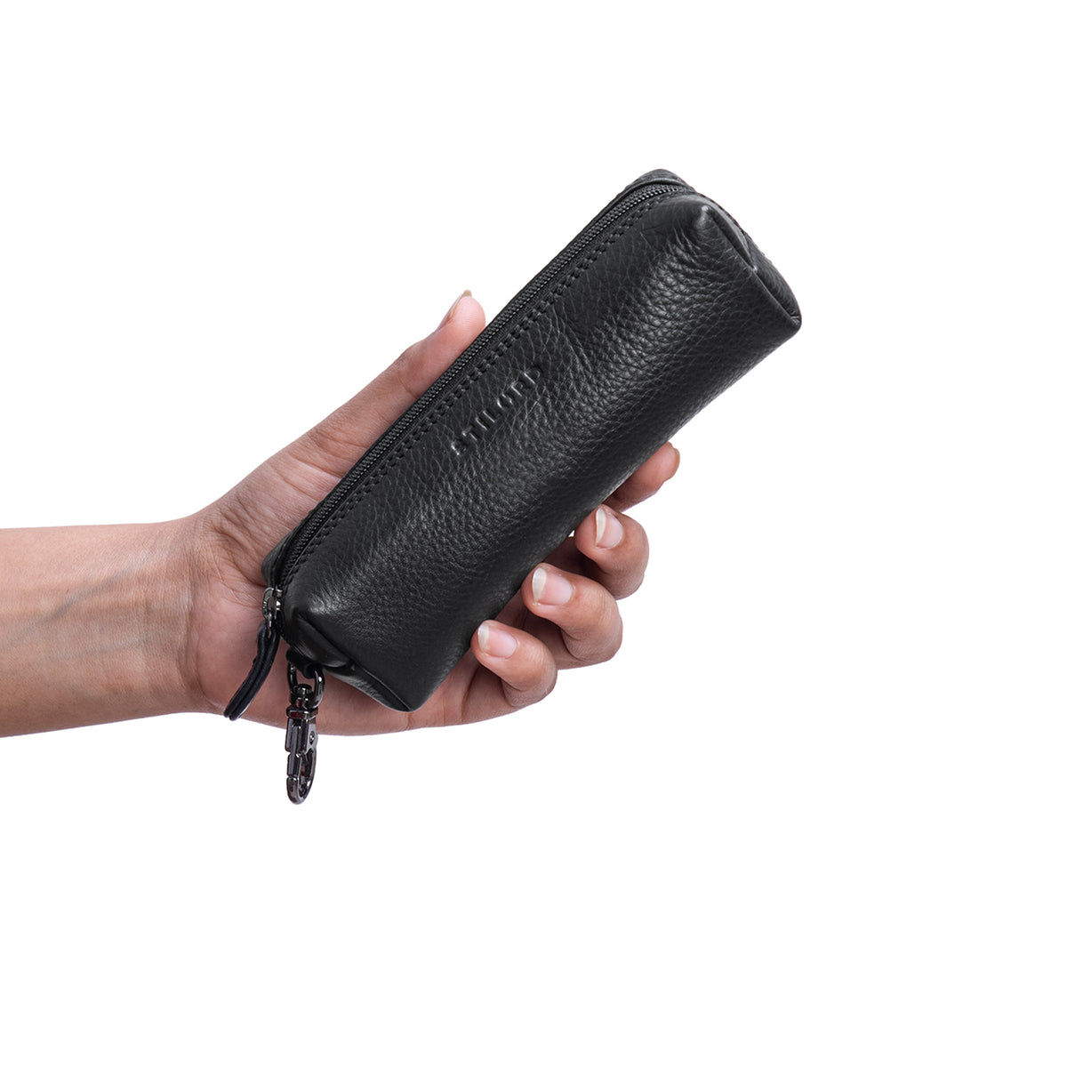 Schwarze Federmappe Leder