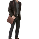 Messenger Bag Leder Umhängetasche Vintage