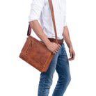 Männer Tasche zum Umhängen Leder