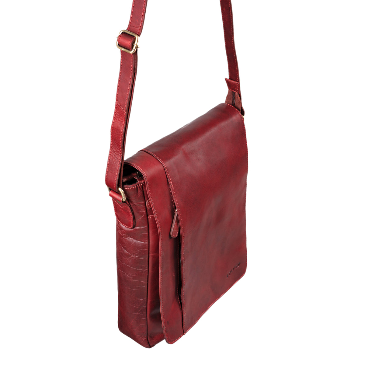 Täschchen Damen Handtasche Leder rot