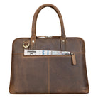 Ledertasche Damen Umhängetasche braun