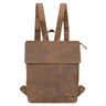 "Charlie" Vintage Skórzany Plecak Brązowy Średni Daypack Damski