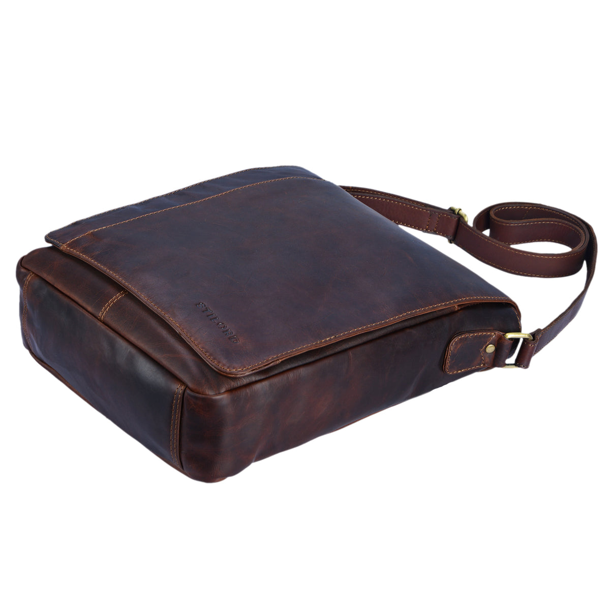 Große Messenger Bag Leder braun
