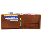 Echtleder Portemonnaie Männer RFID Blocker