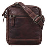 Vintage Schultertasche für Herren Leder braun