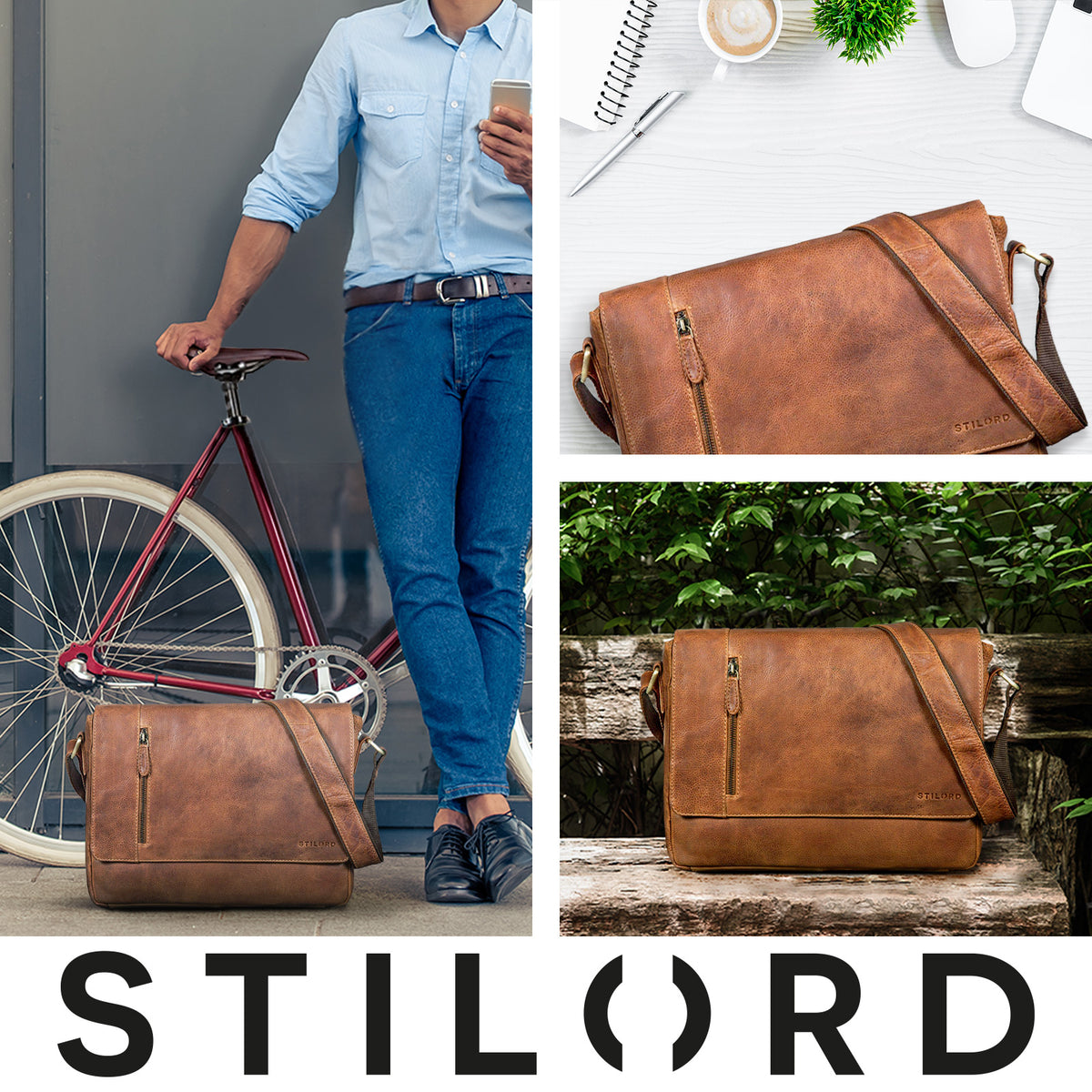 Leder Bürotasche 13,3 Zoll Laptop