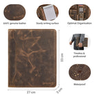 leather document holder a4 brown