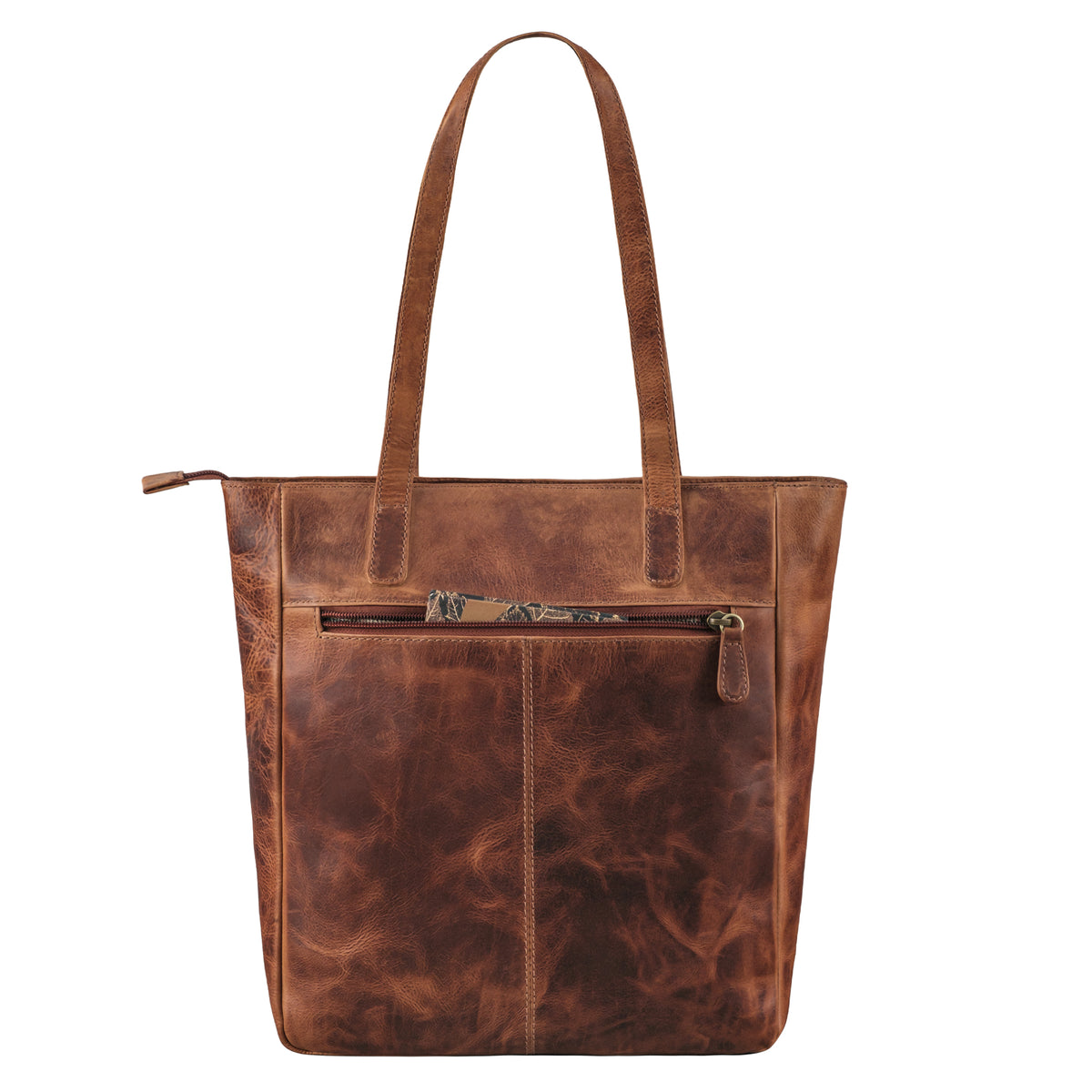 Umhängetasche Damen Leder groß cognac
