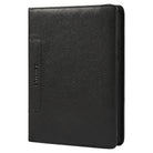 Konferenzmappe A4 Leder Schwarz mit Ringbuch